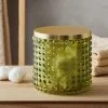 Dunelm Small Bubble Glass Green Storage Jar -Command Shop 30730726