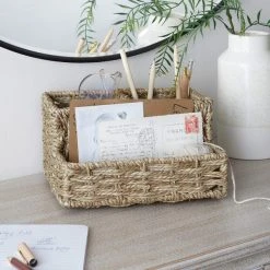 Dunelm Seagrass Desk Storage