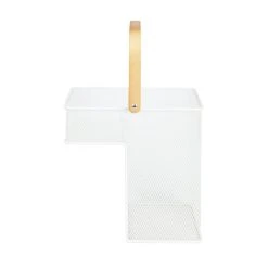 Dunelm Metal Mesh Stair Basket White -Command Shop 30733568 alt03