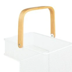 Dunelm Metal Mesh Stair Basket White -Command Shop 30733568 alt04