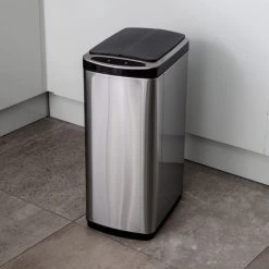 Dunelm 30L Stainless Steel Butterfly Lid Sensor Bin
