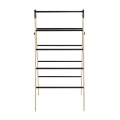 Dunelm Ladder Bamboo Matt Black Indoor Airer 12 Dunelm Ladder Bamboo Matt Black Indoor Airer -Command Shop 30734920 alt05