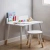 Dunelm Small White Desk And Stool Set -Command Shop 30736046