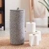 Dunelm Paper Black Woven Toilet Roll Storage -Command Shop 30747122