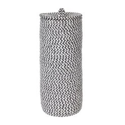 Dunelm Paper Black Woven Toilet Roll Storage -Command Shop 30747122 alt01