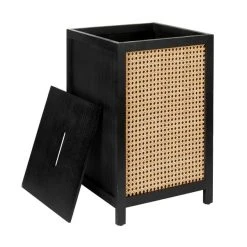 Dunelm French Cane Black Laundry Hamper -Command Shop 30747345 alt03