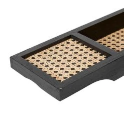 Dunelm French Cane Black Bath Rack -Command Shop 30747347 alt03