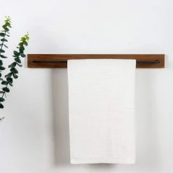 Dunelm Fulton Wood Black Towel Rail -Command Shop 30748005 alt01