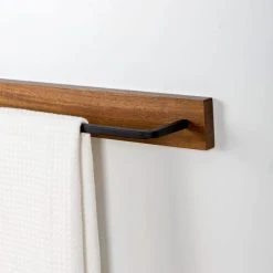 Dunelm Fulton Wood Black Towel Rail -Command Shop 30748005 alt02