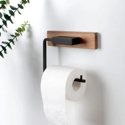 Dunelm Fulton Wood Black Toilet Roll Holder 6 Dunelm Fulton Wood Black Toilet Roll Holder -Command Shop 30748007 alt01