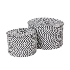 Dunelm Set Of 2 Paper Black Woven Storage Baskets 8 Dunelm Set Of 2 Paper Black Woven Storage Baskets -Command Shop 30748494 alt01