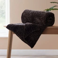Dunelm Crystal Chenille Throw