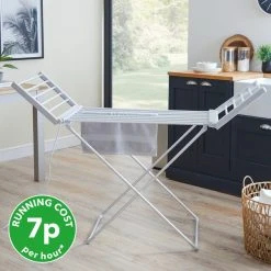 Dunelm Heated Airer With Wings