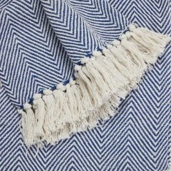 Dunelm Jenson Herringbone 200cm X 200cm Throw -Command Shop 30754706 alt03