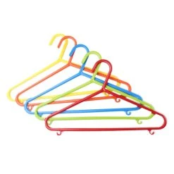 Dunelm Pack Of 10 Colourful Kid's Clothes Hangers