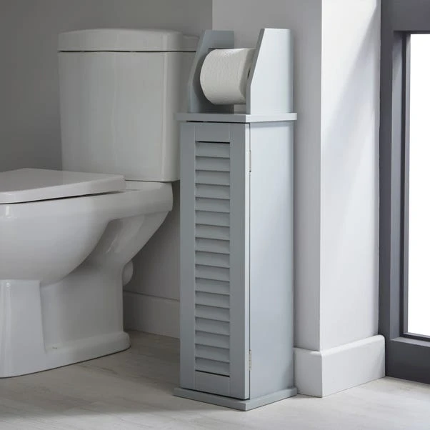 Dunelm Tuscany Grey Toilet Roll Holder 4 Dunelm Tuscany Grey Toilet Roll Holder - Image 2