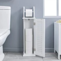 Dunelm Tuscany White Toilet Roll Holder -Command Shop 30764101 alt02