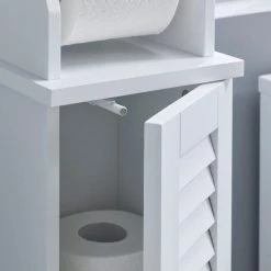 Dunelm Tuscany White Toilet Roll Holder -Command Shop 30764101 alt04