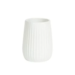 Dunelm Ceramic Ribbed White Tumbler 5 Dunelm Ceramic Ribbed White Tumbler -Command Shop 30764984 alt01