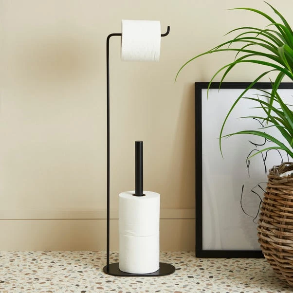 Dunelm Curves Black Toilet Butler 3 Dunelm Curves Black Toilet Butler