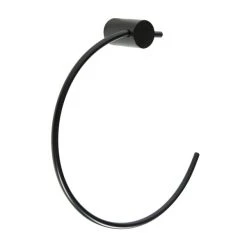 Dunelm Curves Black Towel Ring 5 Dunelm Curves Black Towel Ring -Command Shop 30765205 alt01