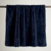Dunelm Silky Soft Faux Fur Throw Navy -Command Shop 30766321