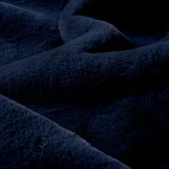 Dunelm Silky Soft Faux Fur Throw Navy -Command Shop 30766321 alt03