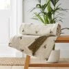 Dunelm Bee Jaquard Throw Natural