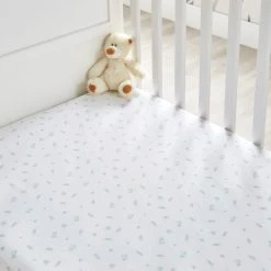 Dunelm Pack Of 2 100% Cotton Eucalyptus Jersey Fitted Sheets -Command Shop 30768119 alt03