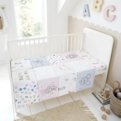 Disney Mickey Alphabet Letters 4 Tog 100% Cotton Cot Quilt