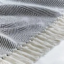 Dunelm Jenson Herringbone 130cm X 180cm Throw -Command Shop 30768546 alt03