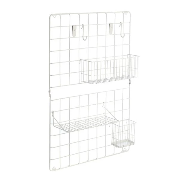 Dunelm Metal Peg Board With Accessories White 5 Dunelm Metal Peg Board With Accessories White - Image 3