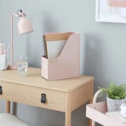 Elements Steel Magazine Holder Peach Blush