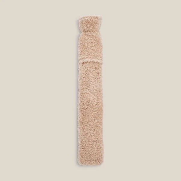 Dunelm Teddy Taupe Long Hot Water Bottle 5 Dunelm Teddy Taupe Long Hot Water Bottle - Image 3