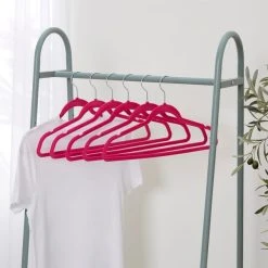 Dunelm Set Of 30 Flocked Hangers