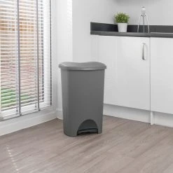 Addis Plastic 50L Pedal Bin Grey -Command Shop 30776587 alt01