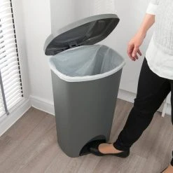 Addis Plastic 50L Pedal Bin Grey -Command Shop 30776587 alt02