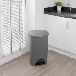 Addis Plastic 50L Pedal Bin Grey -Command Shop 30776587 alt03