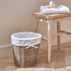 Dunelm Recycled Plastic Wicker Waste Paper Bin