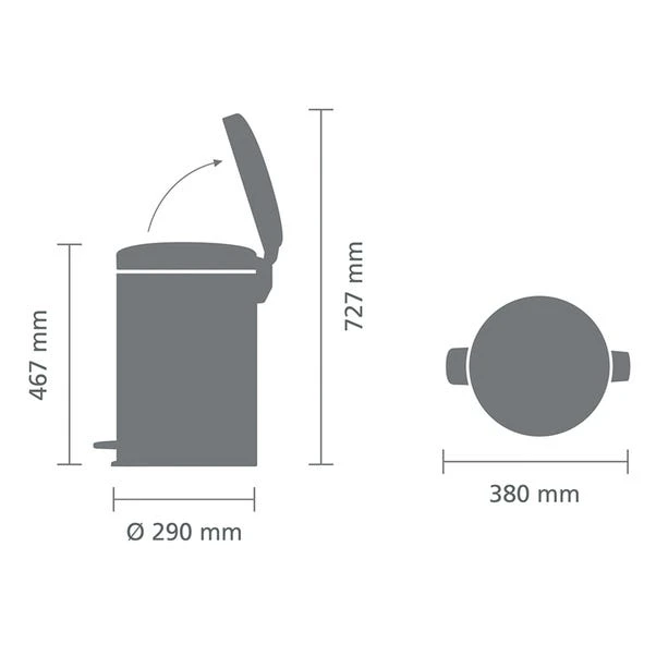 Brabantia NewIcon Pedal Bin 20L Soft Beige 8 Brabantia NewIcon Pedal Bin 20L Soft Beige - Image 6