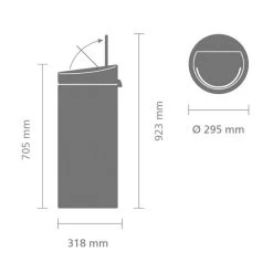 Brabantia Touch Bin New 30L Soft Beige -Command Shop 30788089 alt05