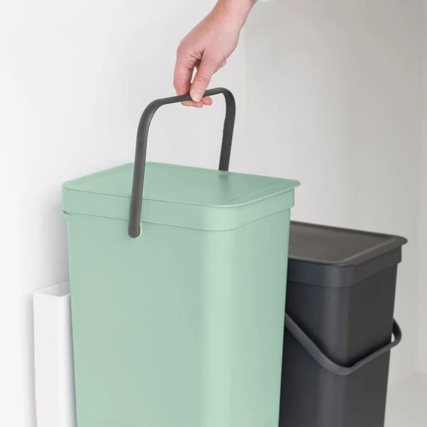 Brabantia Sort And Go Built In Bin 2 X 16L Jade Green Grey 6 Brabantia Sort And Go Built In Bin 2 X 16L Jade Green Grey - Image 4