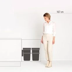 Brabantia Sort And Go Built In Bin 2 X 16L Jade Green Grey 11 Brabantia Sort And Go Built In Bin 2 X 16L Jade Green Grey -Command Shop 30788092 alt04