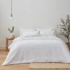 Dunelm Edison Embossed Textured White Bedspread