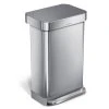 Simplehuman 45 Litre Liner Pocket Bin With Plastic Lid -Command Shop 30791932