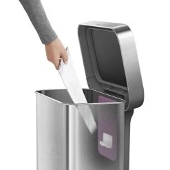 Simplehuman 45 Litre Liner Pocket Bin With Plastic Lid -Command Shop 30791932 alt05