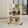 Dunelm White 3 Tier Wire Trolley -Command Shop 30795868