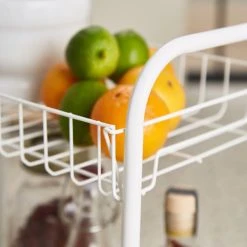 Dunelm White 3 Tier Wire Trolley -Command Shop 30795868 alt02