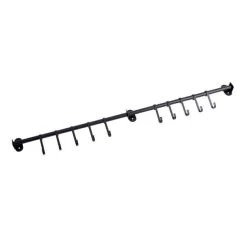 Dunelm Pack Of 10 Matte Black Rail Hooks -Command Shop 30795878 alt02