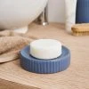 Dunelm Ceramic Ribbed Soap Dish -Command Shop 30797521